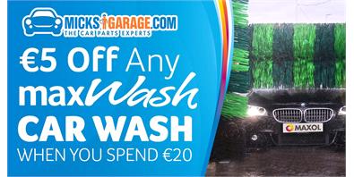 €5 Off Any Max Wash Car Wash For MicksGarage Customers
