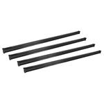Roof Racks and Bars, Nordrive 4 Steel Cargo Roof Bars (150 cm) for Jeep WRANGLER IV 2017 Onwards, with Rain Gutters (16-21cm fitting kit, see image), 4-Door Model, NORDRIVE
