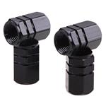 Exterior Tuning and Styling, Aluminium Black Valve Cap Set   4pcs, AMIO