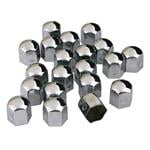 Exterior Tuning and Styling, Hexagonal chromed steel nut covers   O 17 mm, Pilot