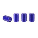 Exterior Tuning and Styling, Aluminium Blue Valve Cap Set   4pcs, AMIO