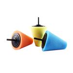 Wheel and Tyre Care, 3 Piece Cone shaped Alloy Wheel Polishing Sponge Set, AMIO