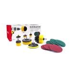 Washing Brushes, Drill Brush & Scrub Set   10 Piece Set, AMIO
