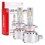 Bulbs   by Bulb Type, AMIO X2 Series 12V 72W H7 6500K LED Bulb   Twin Pack, AMIO
