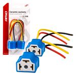 Bulb Socket, Ceramic Bulb Sockets H4   Pair, AMIO