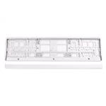 Registration Plates, Metallic White Number Plate Holder, AMIO