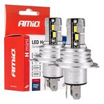 Bulbs   by Bulb Type, AMIO H mini Series 12V 50W H4 6500K LED Bulbs   Twin Pack, AMIO