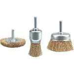Wire Brushes, Wired Cup Brush with Shaft   Set of 3, VOREL