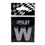 3D Chrome Letters, 3D Chrome Letter   W, Pilot
