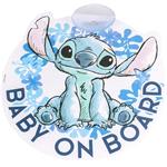 Kids Travel Accessories, Stitch Baby on Board Sign, Disney