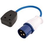 Extension Leads, Draper 17573 230V Adaptor Lead (16A Plug to 13A Socket), Draper