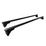 Roof Racks and Bars, Nordrive Helio black aluminium aero Roof Bars for Subaru FORESTER 2018 Onwards, With Raised Roof Rails, NORDRIVE