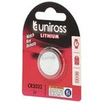 Domestic Batteries, Uniross Lithium Coin Cell CR2032 Battery (Single), Draper