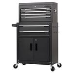 Tool Cabinets and Tool Chests, Draper 30680 Combined Roller Cabinet and Tool Chest, 6 Drawer, 24", Draper