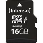 SD Cards, Intenso 16GB 45MB/s 4K HD UHS 1 Micro SD Card&nbsp;  incl. SD adapter, Intenso