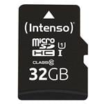 SD Cards, Intenso 32GB Class 10 SD Card   4K UHD SD Card and Adapter, Intenso