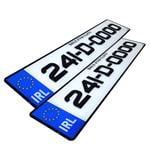 Registration Plates, 3D Gel Registration Plate   Standard Number Plate Backing (2 Plates), 