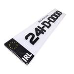 Registration Plates, 4D Registration Plate Gel IRL Badge   Black, 