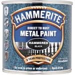 Rust Removal and Treatment, Hammerite Direct To Rust Metal Paint - Hammered Black - 250ml, Hammerite Paint