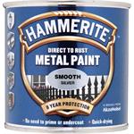 Rust Removal and Treatment, Hammerite Direct To Rust Metal Paint - Smooth Silver - 250ml, Hammerite Paint