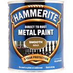 Paints, Hammerite Direct To Rust Metal Paint - Smooth Gold - 750ml, Hammerite Paint