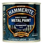 Rust Removal and Treatment, Hammerite Direct To Rust Metal Paint - Hammered Blue - 250ml, Hammerite Paint