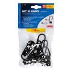 Straps and Ratchet Tie Downs, Set 10 metal hooks + clamps   O 8 mm, Lampa