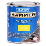 Paints, Maston Hammer Metal Paint   Smooth Yellow   750ml, MASTON