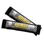 Seat Cushions, Pilot Safety Belt Pads, Pair   Black, Pilot