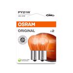 Bulbs   by Bulb Type, Osram Original 12V PY21W BAU15s Amber Bulb   Twin Pack, Osram