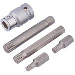 Draper Expert 83567 1 2 inch Square Drive Spline Bit Set (5 Piece)
