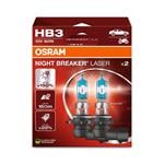 Fog Lamp Bulbs, Osram Night Breaker Laser 12V 60W HB3 +150% Brighter Headlight Bulb   Twin Pack, Osram