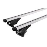 Roof Racks and Bars, Nordrive Helio silver aluminium aero Roof Bars for Fiat DOBLO 2010 Onwards, With Raised Roof Rails, NORDRIVE