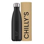 Water Bottles, Chilly's 500ml Bottle - Mono Black, Chilly's