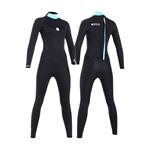 Wetsuits, MDNS Pioneer Fullsuit 5|4|3mm Steamer Women's Wetsuit - Black and Azure - Size L, MDNS