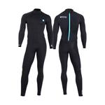 Wetsuits, MDNS Pioneer Fullsuit 4|3mm Steamer Men's Wetsuit   Black and Teal   Size XL, MDNS