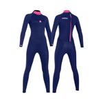 Wetsuits, MDNS Pioneer Fullsuit 4|3mm Steamer Women's Wetsuit - Navy and Pink - Size M, MDNS