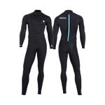 Wetsuits, MDNS Pioneer Fullsuit 3|2mm Steamer Men's Wetsuit - Black and Teal - Size L, MDNS