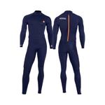 Wetsuits, MDNS Pioneer Fullsuit 3|2mm Steamer Men's Wetsuit - Navy and Orange - Size M, MDNS