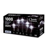 Christmas Lights, Classic Christmas 1000L LED Multi Action Super Bright Cool White Lights, 