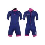 Wetsuits, MDNS Pioneer Shorty 2|2mm Short Sleeve Women's Wetsuit   Navy and Pink   Size XL, MDNS