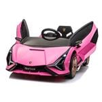 Kids Electric Cars, Lamborghini Sian Electric Ride On Car with Parents Remote - 12v Pink, Rev-up