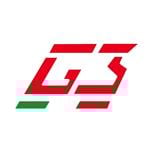 Complete G3 Steel Roof Bar System for cars with integrated solid rails logo