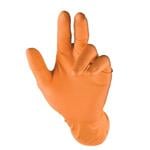 Gloves, Gripster Skins Thick Orange Nitrile Gloves - Extra Large - 10 pack, Gripster Skins