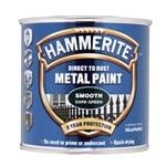 Rust Removal and Treatment, Hammerite Direct To Rust Metal Paint - Smooth Dark Green - 250ml, Hammerite Paint