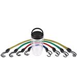 Straps and Ratchet Tie Downs, Car Cargo Bungee Chords   Set of 8 Tension Bands, Walser