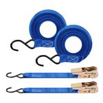 Travel and Touring, Ratchet Tie Down with S Hooks   3.5m   Pack of 2, Streetwize