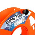 Cables and Leads, 25m Cable Tidy Reel – Neon Orange Durable Organizer, Streetwize