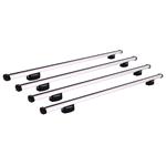 Roof Racks and Bars, Nordrive 4 Aluminium Cargo Bars (180 cm) for Mercedes VIANO 2003-2014, with grooved / slotted roof, Not for roofs with fix points or raised rails, NORDRIVE