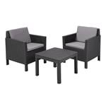 Garden Furniture, Keter Chicago Balcony Set With Cushions   Grey, Keter
